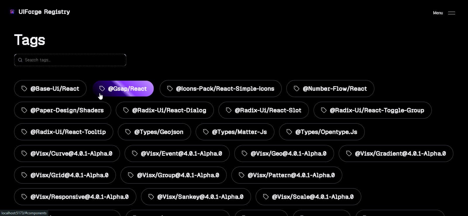 UI Forge project view 2